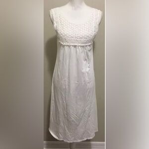 Peruvian Connection Eyelet trimmed short cotton night gown Small